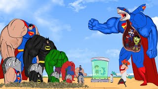 Rescue theTeam :HULK,SPIDERMAN, SUPERMAN  BABY from the development and evolution of SUPERMAN SHARKS