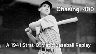 Chasing .400 - A 1941 Strat-O-Matic Baseball SADV Replay - Game 1 - Senators at Red Sox