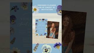 Sweet 16 Invitation 💙16th Birthday Invitation #sweet16 #16thbirthday #birthday #birthdayinvitation