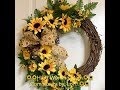 How to make a grapevine Sunflower wreath perfect for Spring and Summer