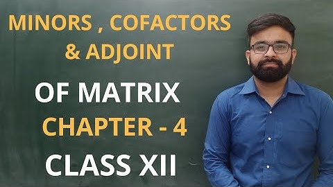 Minors , Cofactors & Adjoint of a Matrix | 6 marks question