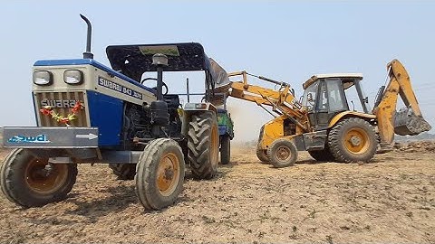 Swaraj 843XM Tractor With Overloaded Trolley | Jcb Video | Jcb Ki Khudai |All about Tractors and Jcb