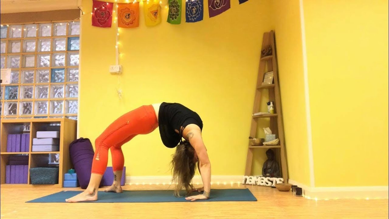 Wild thing into wheel pose yoga tutorial 