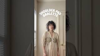 Shoulder Pad Bralette Upcycle with Spiral Soutache Detail