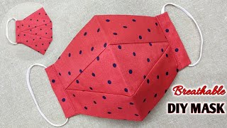 DIY Mask I Breathable Face Mask I Face Mask Sewing Tutorial I Easy 3D Cloth Face Mask Sewing at Home