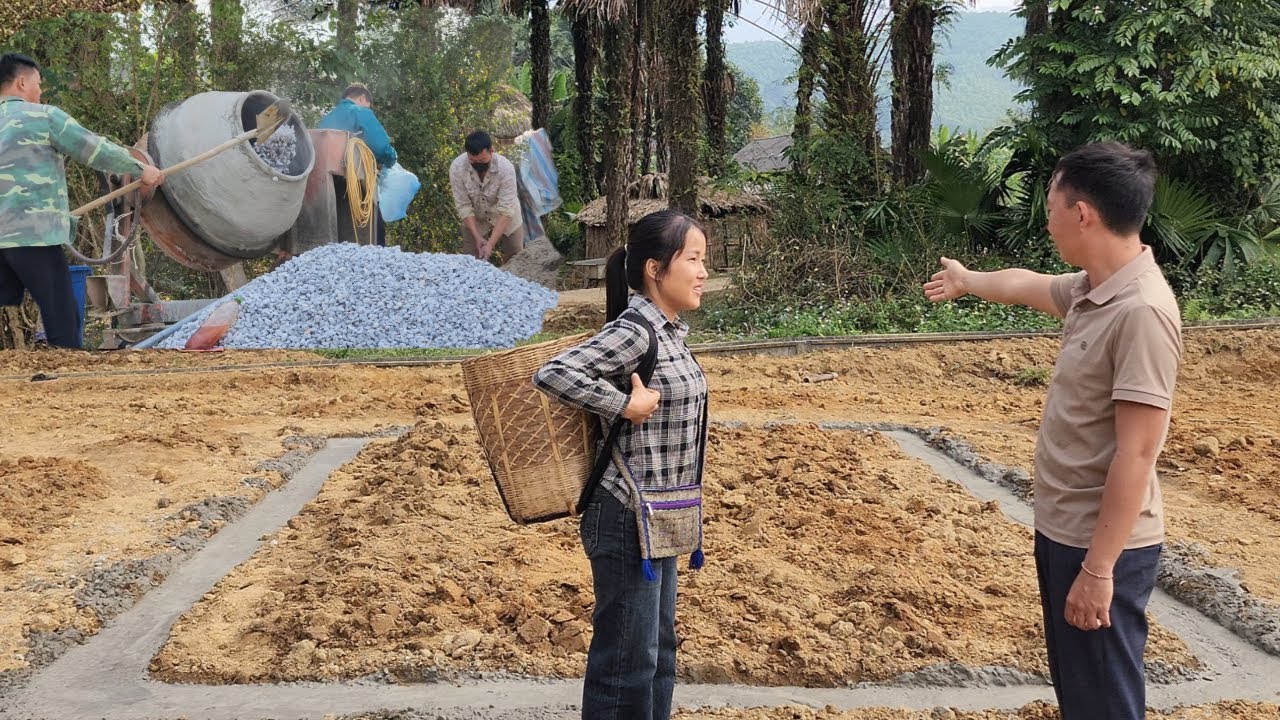 A new beginning with single mother Hong Thai - building a new house with bricks.
