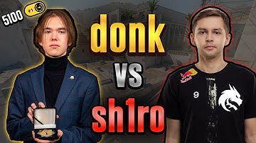 DONK vs sh1ro in 5000 ELO FACEIT! donk POV with COMMs (Dust 2)