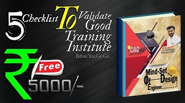 5 Checklist To Validate Good CAD Training Institute@DesignStudioInst #design #courses