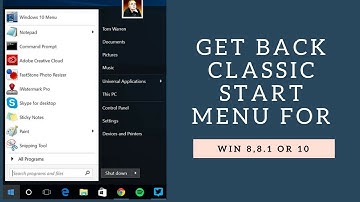 How To Get Windows 7 Start Menu On Windows 8.1 Windows 8 And Windows 10