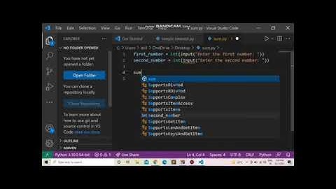 Sum Of Two Numbers In Python || How To Sum of Two Numbers Using Python || Python Program For Sum