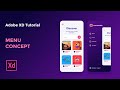 Menu Concept - Adobe XD Tutorial [2020]