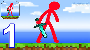 Stickman Fight In WorldCraft - Gameplay Walkthrough Part 1 Multiplayer Fight (iOS,Android Gameplay)