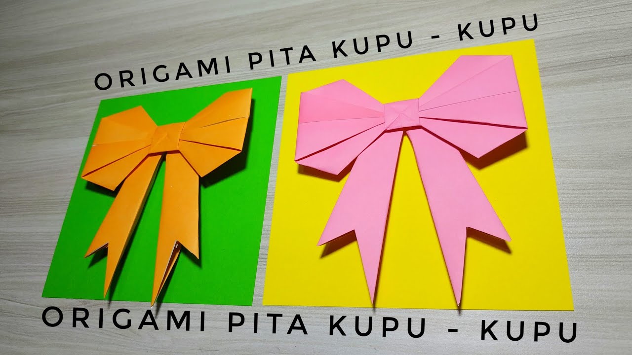  Cara  membuat  origami pita kupu  kupu  YouTube
