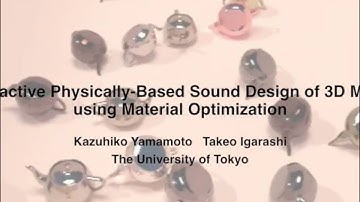Interactive Physically-Based Sound Design of 3D Model using Material Optimization