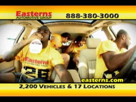 Eastern Motors - Easterns Automotive Group has 17 dealerships in the MD DC and VA Area. Known for the best commercials in the area. Here is one with the Washington Redskins players Clinton Portis, Jason Campbell, Chris Cooley and Antwaan Randle El listen to Clinton Portis play his new song from the record shop! Go to www.easterns.com for more.