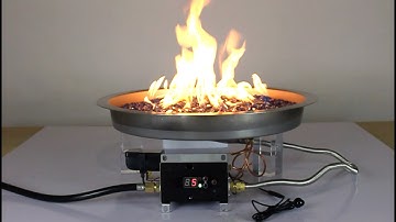 19" Round Remote Control Burner Kit Demo - Celestial Fire Glass