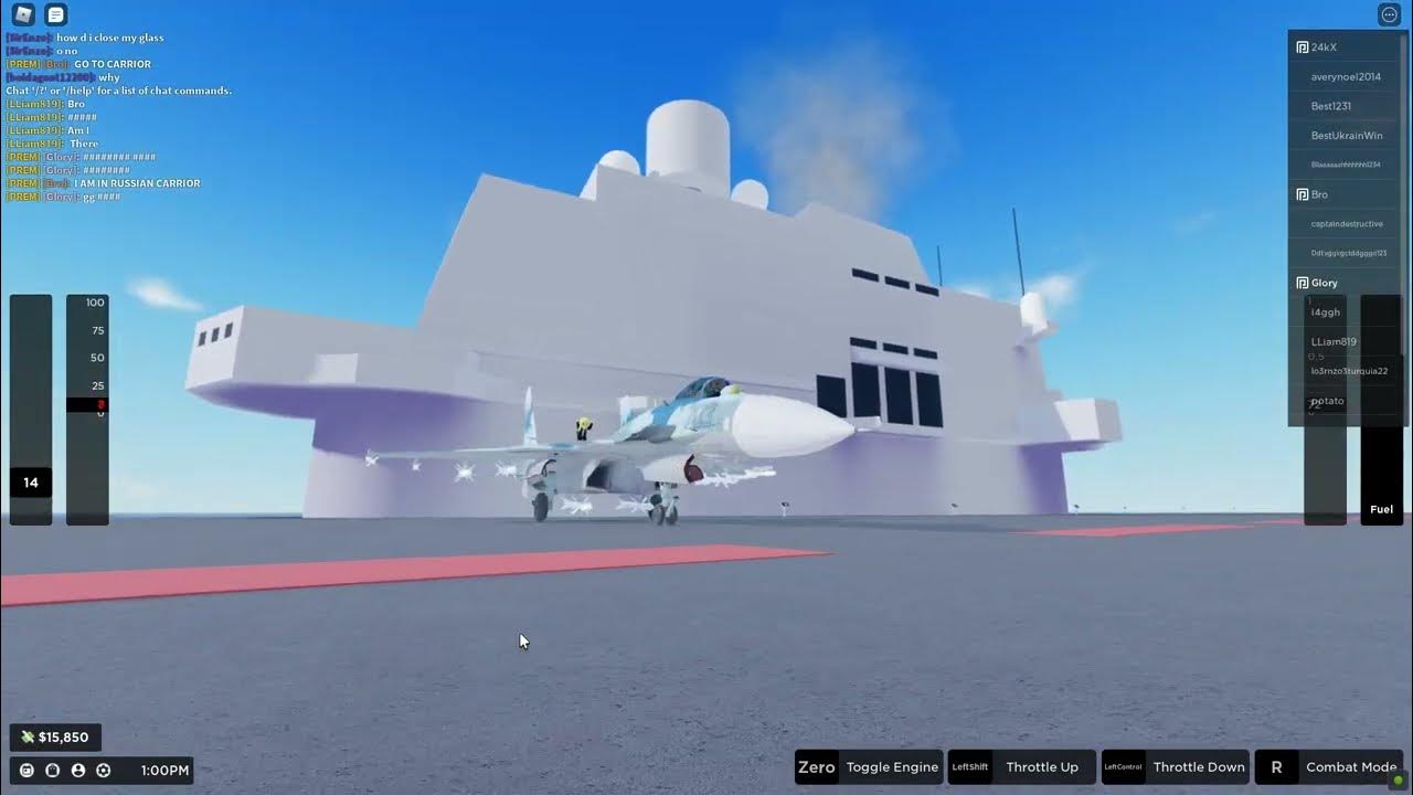 ROBLOX AIRCRAFT CARRIER SU 33 SHOWCASE YouTube
