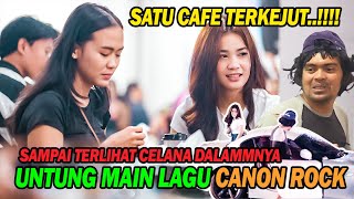 Satu Cafe Terkejut..!!! Sampai Terlihat Celana Dalamnnya, Untung Main Canon Rock