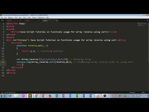 3  js for array reverse usiing sort in built function