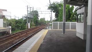 名鉄3300系普通犬山ゆき　中京競馬場前駅1番線入線