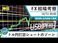 【神回】10月12日 FX 相場考察【青天井はこうやって理解しろ!ドル円打診ショートのゾーン導き方】