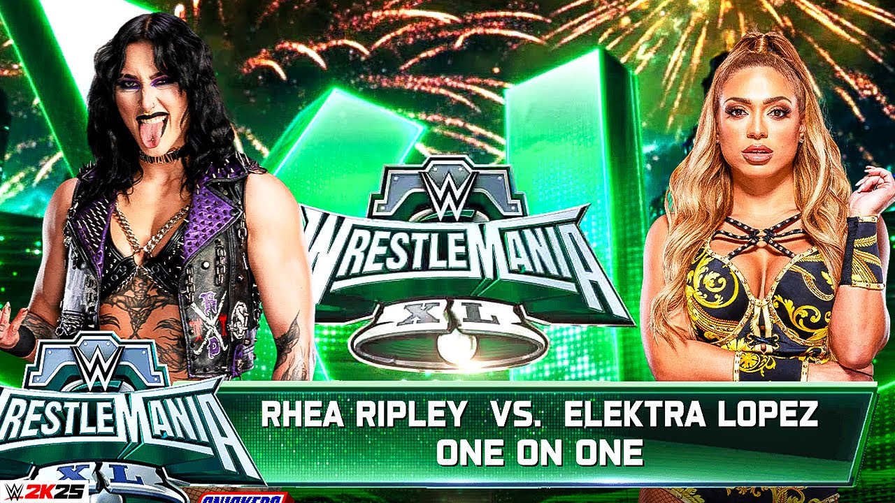 Wwe Rhea Ripley Vs Rhea Ripley vs Elektra Lopez – Powerhouse vs Rising Star | WWE 2K25 ...