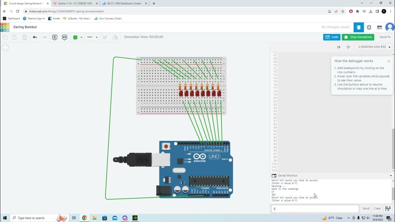 Introduction to arduino uno tinkercad and bit masking youtube