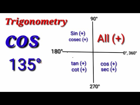 Find the exact value of cos 135 trigonometry
