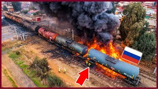 Ukraine Waited for the Russian Train to Enter the Minefield - Then Blew It All to Pieces