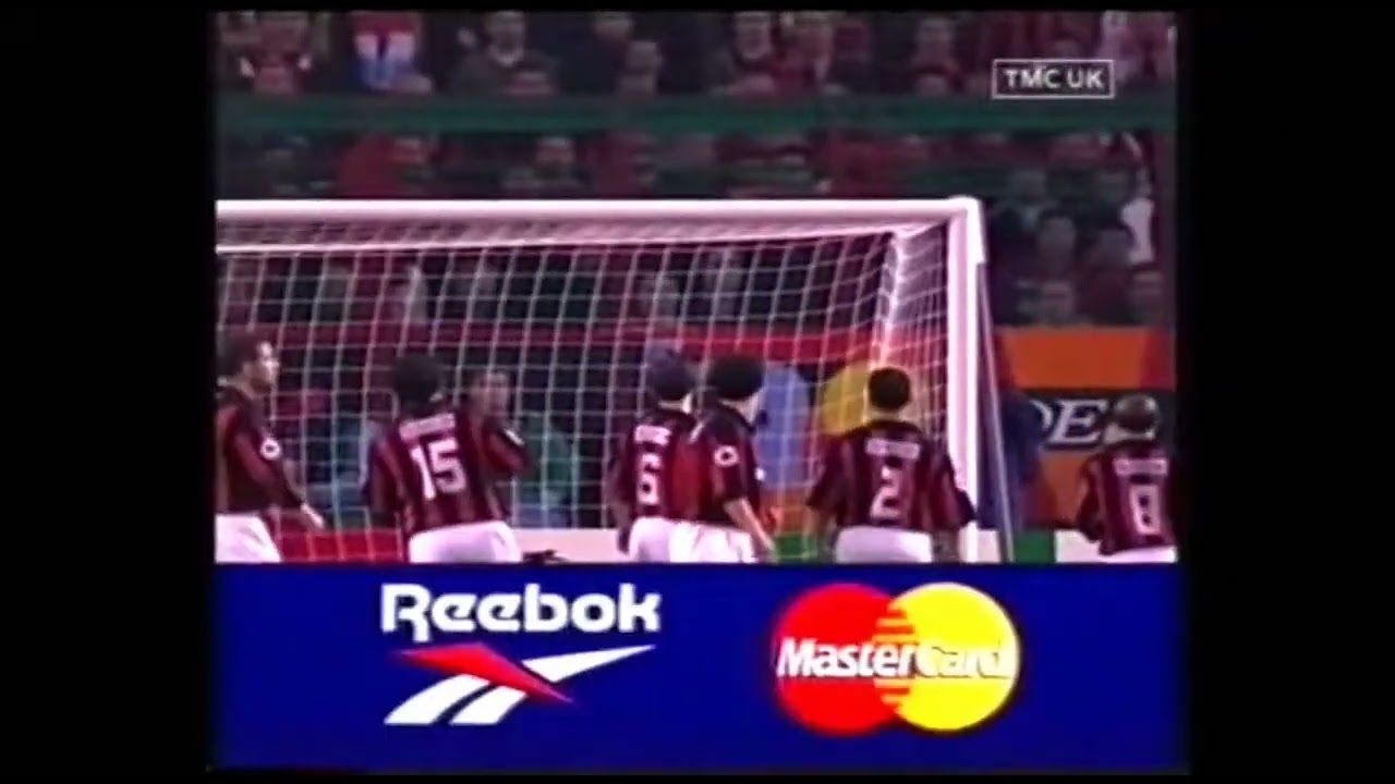 Tmc UK Telemontecarlo UK UEFA Champions League 1994 promo sponsor Reebok and Eurocard MasterCard