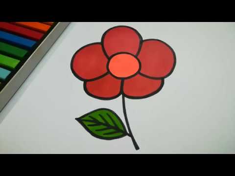 red flower drawing