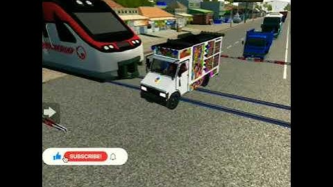 Tata 407 Dj 🆚 Train 😱😱  #bussid  #busmodforbussid  #bussimulator  #bussimulatorindonesia  #shorts