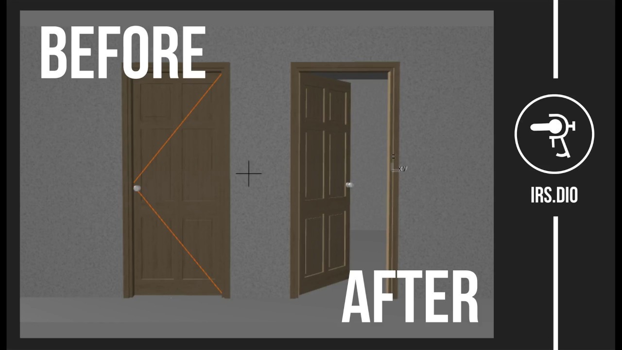 Desain Rumah  Tutorial cara membuat pintu terbuka  di 3D  