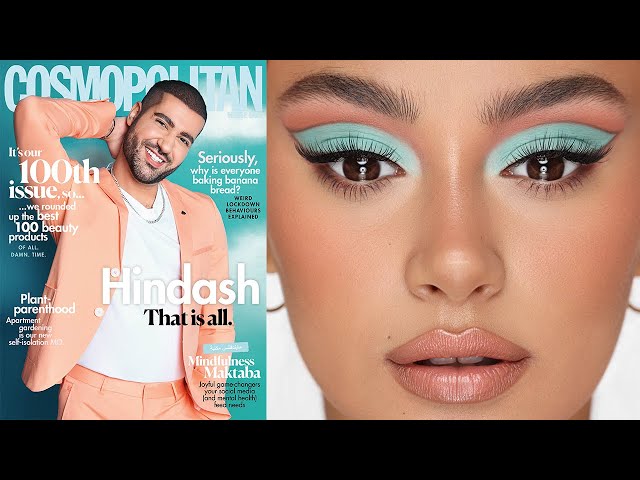 IM ON THE COVER OF COSMOPOLITAN MAGAZINE!!! I created a pastel look to match the cover! | Hindash