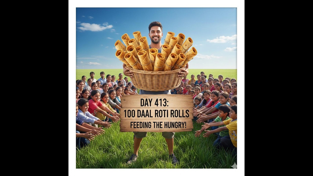Cooking 100 daal roti rolls for the homeless (Day 413 Ride-along)
