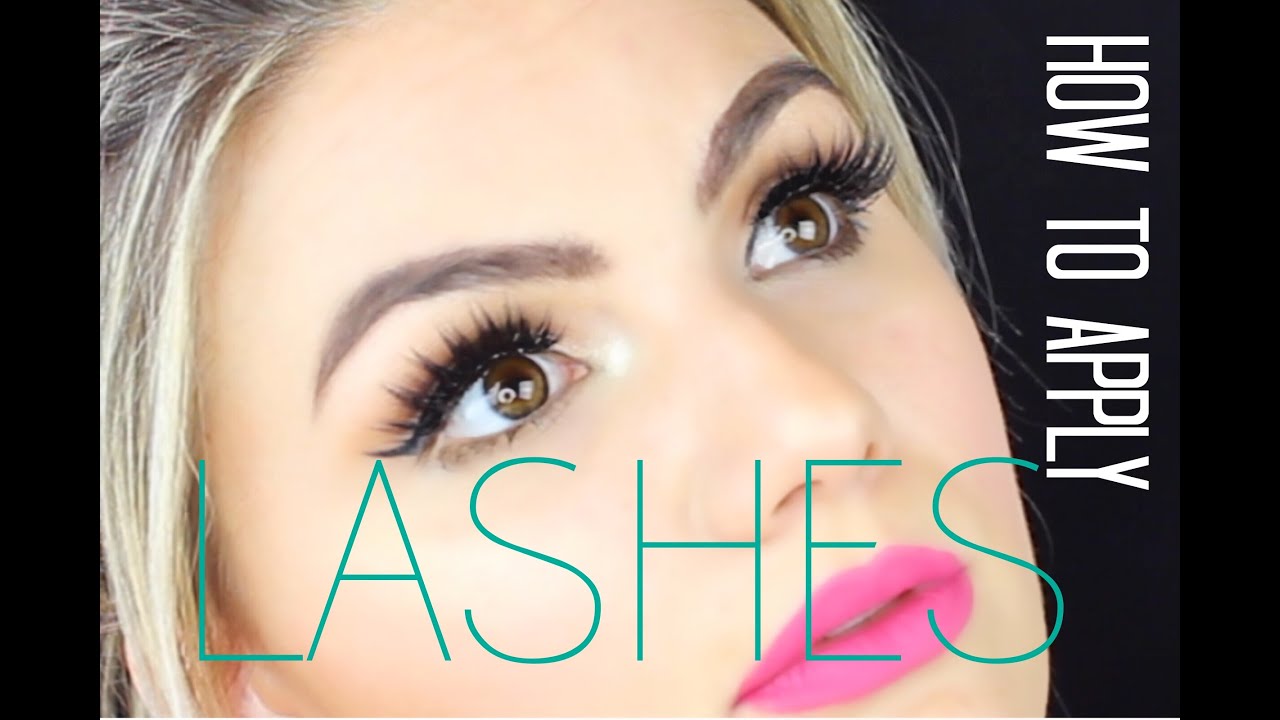 How to Apply False Lashes - YouTube