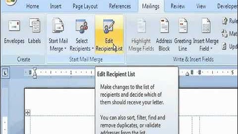 How to Create Address Mailing Labels in Microsoft Word 2007 Using Excel Data
