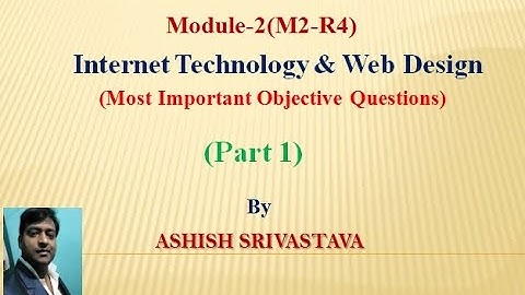 Internet Technology & Web Design (Lect 8)  O  Level