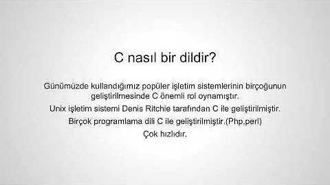 1  C DİLİ TANITIM