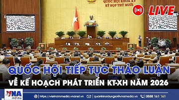 🔴TRỰC TIẾP: Quốc hội thảo luận kết quả thực hiện kế hoạch phát triển kinh tế xã hội 2026 - VNAMedia