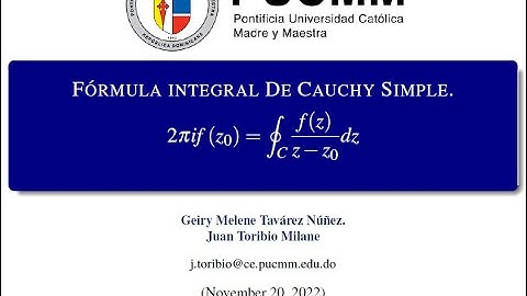 FÓRMULA INTEGRAL DE CAUCHY SIMPLE  | Variables Complejas.