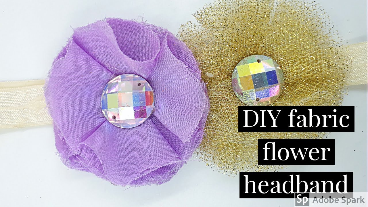 How to make Fabric flower headband YouTube