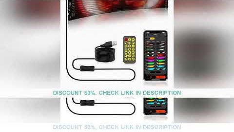 LED Matrix Pixel Panel Display Screen Flexible RGB Car Pattern Graffiti Scrolling Text Animation Sho
