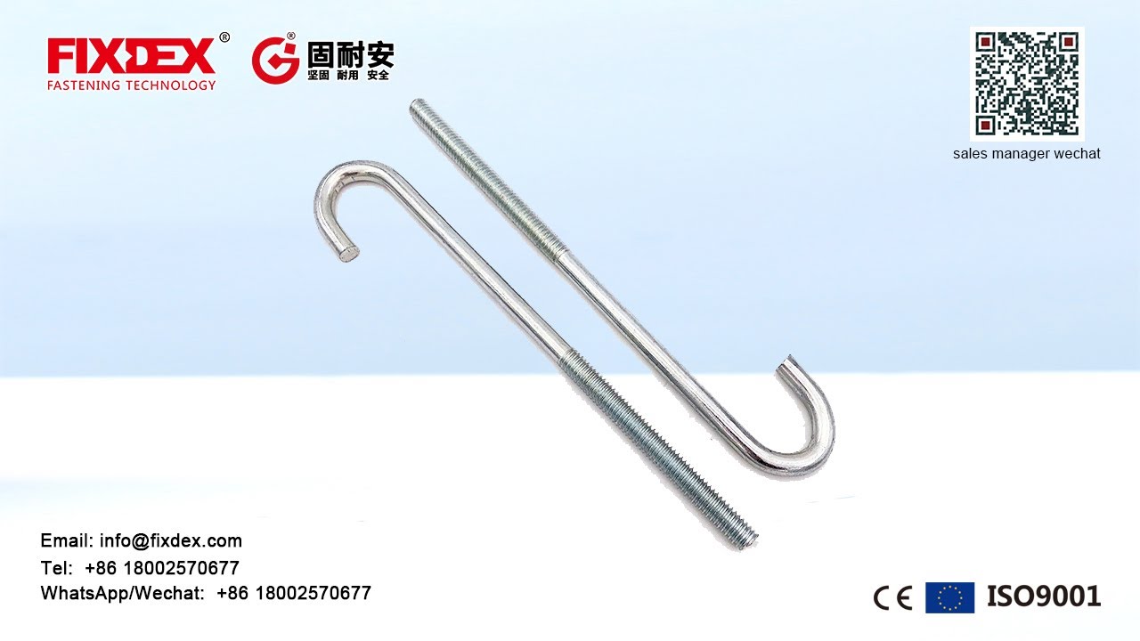 JIS B1178 carbon steel galvanized J type anchor bolt