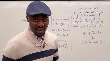 Equation of a line perpendicular to another line.