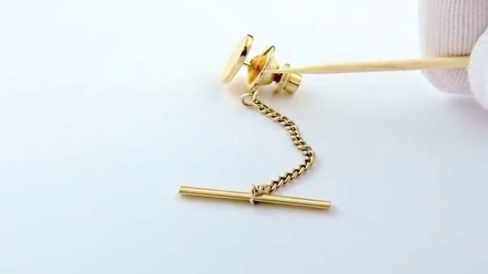 Collar Pin Safety Pin in Gold by Fort Belvedere