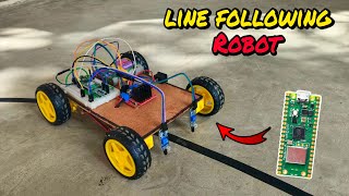 line following robot using raspberry pi pico|raspberry pi projects|Robotics #trending #electronic