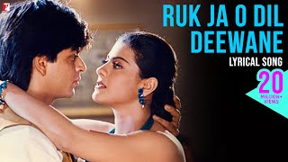 Ruk Ja O Dil Deewane | Lyrical Song | Dilwale Dulhania Le Jayenge | SRK, Kajol | Anand Bakshi | DDLJ Resimi