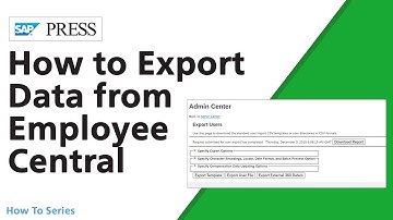 How to Export Data from SAP SuccessFactors Employee Central