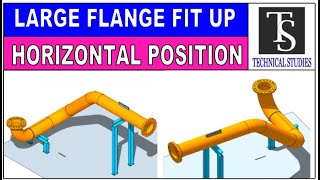 HOW TO FIT UP A LARGE FLANGE HORIZONTALLY, ON AN EXISTING PIPE SPOOL. TUTORIAL FOR BEGINNERS.